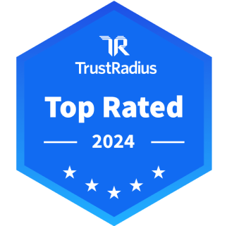 Trust Radius Top Rated 2024 award